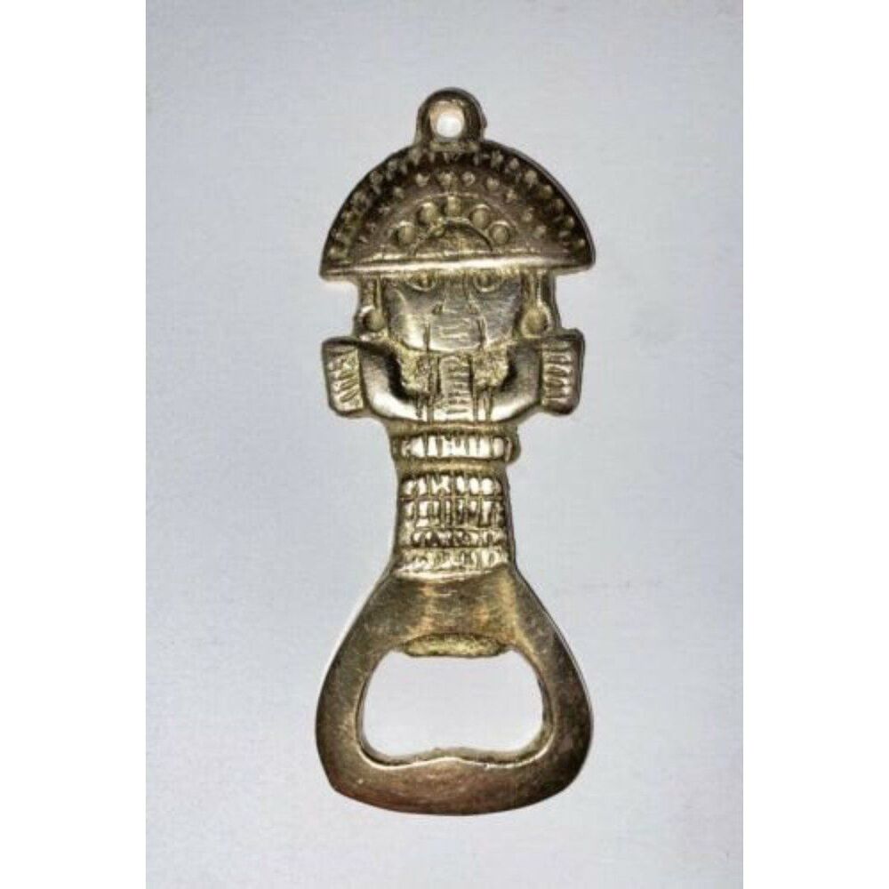 Vintage Inca Brass Bottle Opener from Peru